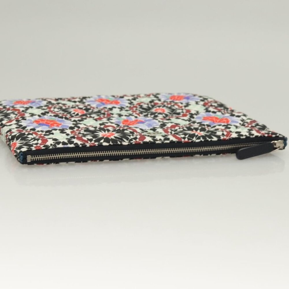 CHANEL Matelasse COCO Mark Pouch Nylon Multicolor CC Auth 129976V - Picture 7 of 16